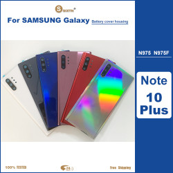 Coque Arrière en Verre avec Logo pour Samsung Galaxy Note 10 Plus N975, Couvercle de Batterie de Remplacement + Objecti vue 0