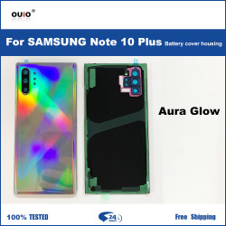 Coque Arrière en Verre avec Logo pour Samsung Galaxy Note 10 Plus N975, Couvercle de Batterie de Remplacement + Objecti vue 2