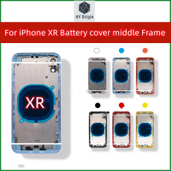 Kit de réparation de batterie pour iPhone XR - Coque arrière + Cadre central + Plateau SIM + Bouton latéral. vue 0