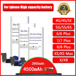 Batterie Haute Capacité pour iPhone X, XS, XR, SE, 4, 4s, 5, 5s, 5C, 6, 6S, 7, 7S, 8, 8S Plus, 7 Plus, 8 Plus et MAX. vue 0