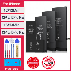 Batterie à Cycle 0 pour IPhone 12 13 Mini Pro Max avec Haute Capacité et Autocollant Inclus, Outils Gratuits Inclus vue 0