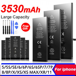 Batterie de Téléphone Haute Capacité pour iPhone 6S 7 6 8 Plus SE 5s 5 X XR XS MAX 11 5C 7Plus 6S Plus vue 1