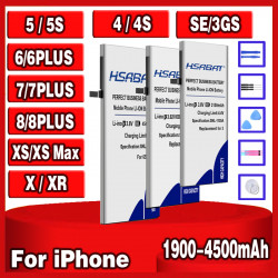 Batterie Haute Capacité 100% mAh pour iPhone X XS XR 3GS SE 4 4s 5 5s 5C 6 6S 7 7S 8 8S 6S Plus/7 Plus/8 Plus/XS MAX -  vue 0