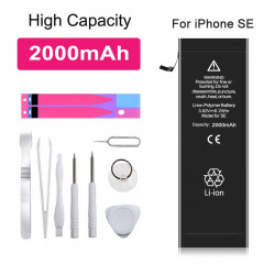 Kit de Batterie pour IPhone SE 2016, 2000mAh, Accessoire de Téléphone avec Outils de Réparation Gratuits et Autocolla vue 0