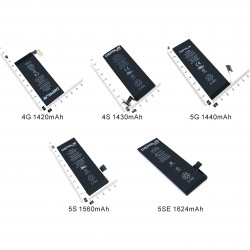 Batterie de Téléphone Portable pour iPhone 4G/4s/5G/5s/5SE - Capacité Réelle, Cycle 0, Haute Qualité, Nouveau. vue 0