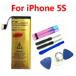 Kit de Réparation Apple iPhone 5s 5C 5GS avec Batterie Or 2680mAh de Haute Qualité. vue 0