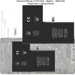 Batterie de Remplacement pour Apple iPhone 6G-13 Pro Max avec Outils Gratuits. vue 1