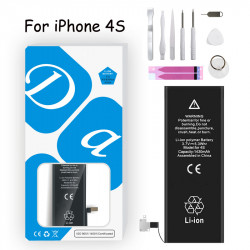 Kit de Réparation de Batterie pour iPhone 4S/4GS 1430mAh avec Accessoires et Autocollants Gratuits. vue 0