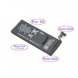 Batterie Li-Polymère de Remplacement pour iPhone 4s 4s - Accumulateur 1x1430mAh - Cycle Zéro. vue 0