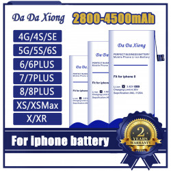 Batterie pour iPhone 6, 6S, 5, 8, 5s, 4, 4s, 5C, SE, 6, 7 Plus, X, XS, XR MAX, 100% - Garantie à Vie. vue 0