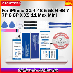 Batterie 4500mAh pour iPhone 3G 3GS 4 4s 5 5s 5C SE 2020 6 6S Plus 7 8 Plus X XS XR 11 Pro Max 11 avec Outils Inclus. vue 0