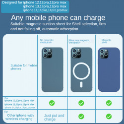 Chargeur Magnétique Sans Fil pour iPhone 12/13/14 Pro Max/Mini Plus/Power Bank/Batterie Externe de Rechange. vue 4