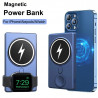 MacSafe 3 en 1 Chargeur Magnétique Sans Fil Powerbank pour iPhone 14 13 12 Pro Max Watch Bloc de Batterie Auxiliaire Ex vue 1