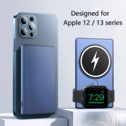 MacSafe 3 en 1 Bloc d'Alimentation Magnétique Sans Fil pour iPhone 14 13 12 Pro Max, Chargeur de Montre et Batterie Aux vue 0