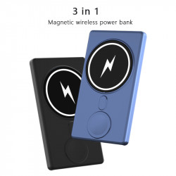 Chargeur Rapide Sans Fil 3 en 1 15W Kit de Charge Partagée avec Batterie Externe Portable Magnétique pour iPhone 12 13 vue 0