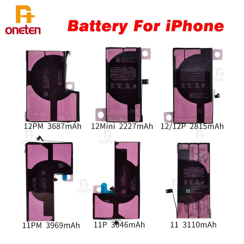 Batterie de Remplacement pour iPhone 6 7 8 Plus X XR XS XSM 11 12 13 Pro Max Mini SE SE2020 - 1 Pièce vue 0
