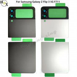 Coque Arrière en Verre pour Samsung Galaxy Z Flip 3 5G F711 - Boîtier de Batterie de Remplacement. vue 1