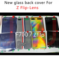 Verre arrière pour Galaxy Z Flip 4G F700, nouveau boîtier en verre arrière, Kit de réparation complet avec couvercle vue 0