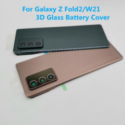 Boîtier de Remplacement en Verre avec Lentille de Caméra pour Galaxy Z Fold2 W21 5G F9160 Batterie Couverture Arrière vue 0