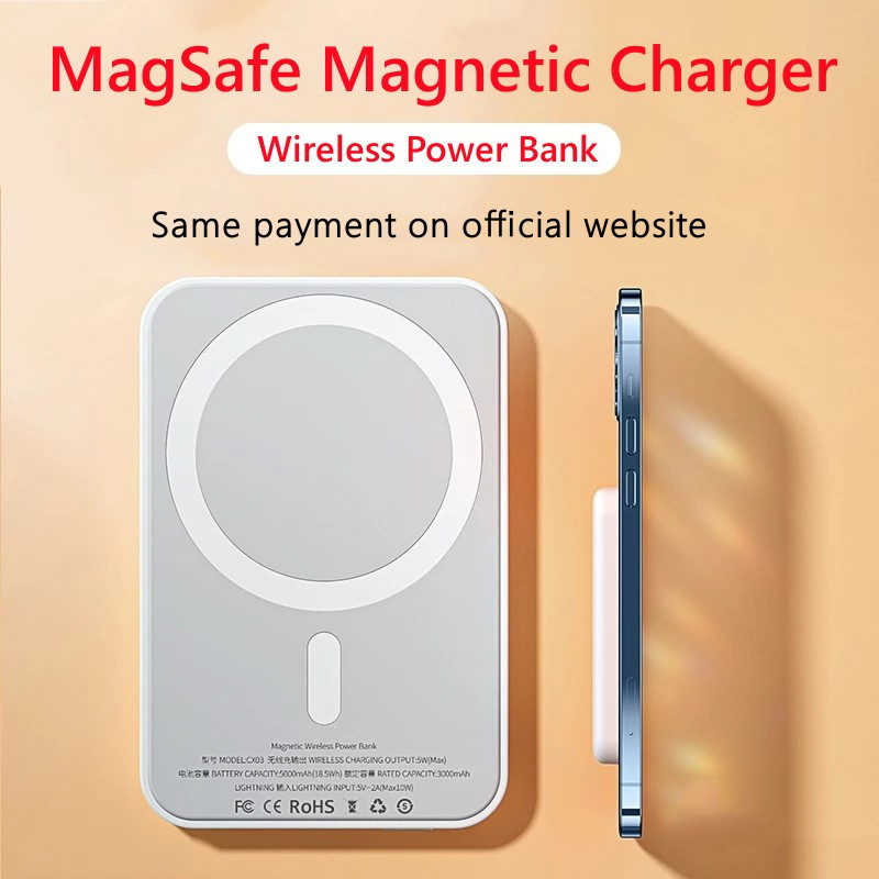 Batterie Portable sans fil magnétique pour iPhone 13 12 14 Pro Max avec bloc d'alimentation externe auxiliaire. vue 0