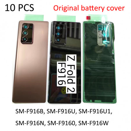 Couvercle de Batterie Arrière en Verre Original pour Samsung Galaxy Z Fold2 5G Z Fold 2 F916U F916 (10 pièces avec Len vue 0