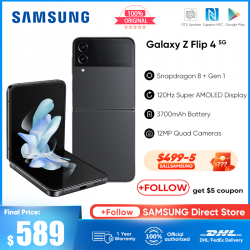 Smartphone Galaxy Z Flip 4 5G - Écran Super AMOLED de 6.7 pouces, Batterie de 3700mAh, Téléphone Portable d'Origine. vue 0