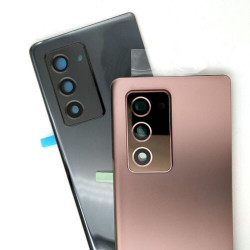 Coque Arrière de Batterie en Verre pour Samsung Galaxy Z Fold 2 5G F916 avec Cadre d'Appareil Photo. vue 1