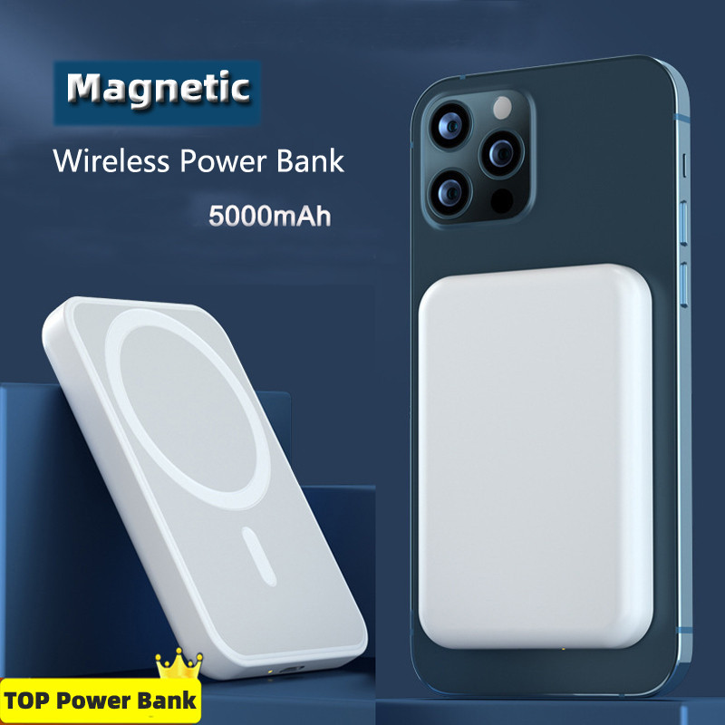 Macsafe Power Bank - Chargeur sans fil Portable, Batterie Auxiliaire Magnétique Externe de Secours pour iPhone 12 13 14 vue 0