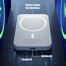 MaxSafe - Batterie Externe Magnétique Sans Fil pour iPhone 14 13 12 Pro Max, Mini Bloc de Batterie Auxiliaire Original  vue 3