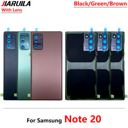 Coque Arrière en Verre pour Samsung Galaxy S20 Ultra Note 20 Ultra avec Autocollant de Remplacement d'Objectif d'Appare vue 2