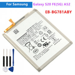 Batterie De Remplacement Original EB-BG781ABY pour Samsung Galaxy S20 FE 5G SM-G781 A52 SM-A526/DS avec Outils et 4500mA vue 0