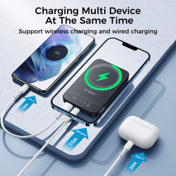 Power Bank Magnétique Sans Fil 2023 mAh Chargeur de Batterie Portable pour iPhone 12 13 Pro Max 20W 10000. vue 1