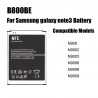 Batterie pour Samsung Galaxy S4, S5, S6, Note 3, Note 4, B800BE, B600BC, EB-BN910BBE, EB-BG900BBC, EB-BG920ABE - Compati vue 4