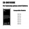 Batterie pour Samsung Galaxy S4, S5, S6, Note 3, Note 4, B800BE, B600BC, EB-BN910BBE, EB-BG900BBC, EB-BG920ABE - Compati vue 5