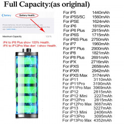 Lot de 10 Batteries OEM pour iPhone 4/4S/5/5S/5C/SE/6/6S/7/8/Plus/X/XR/XS/11/12/13/Pro/SE2/Max. vue 3