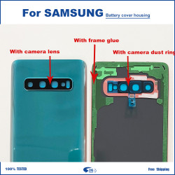 Coque arrière de remplacement en verre pour Samsung Galaxy S10 G973U G973F avec Logo étanche - Cadeau parfait! vue 1