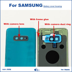 Coque arrière de remplacement Samsung Galaxy S10e G970F/G970U avec Logo, étanche, avec cadeau inclus. vue 1