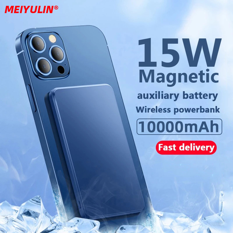 Chargeur Rapide à Induction 10000mAh Batterie Externe Magnétique Sans Fil pour Iphone 14 13 Samsung Xiaomi. vue 0