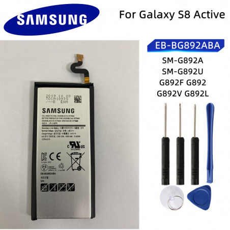 Batterie D'origine EB-BG892ABA pour Galaxy S8 Actif SM-G892A SM-G892U G892F G892A G892 G892V SM-G892L + Outils Gratuits  vue 0