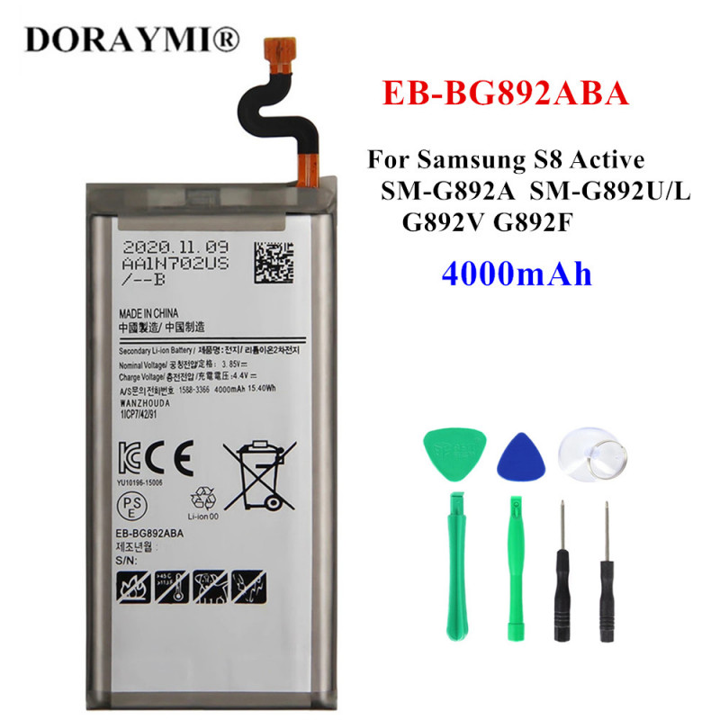 Batterie de Remplacement D'origine 4000mAh EB-BG892ABA pour Samsung GALAXY S8 Actif SM-G892A SM-G892U G892F G892V SM-G89 vue 0