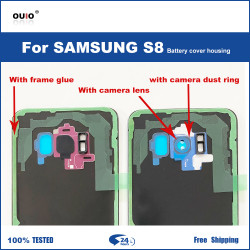 Coque arrière en verre Samsung Galaxy S8 G950 SM-G950F G950FD avec Logo et cadeaux. vue 1