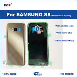 Coque arrière en verre Samsung Galaxy S8 G950 SM-G950F G950FD avec Logo et cadeaux. vue 2